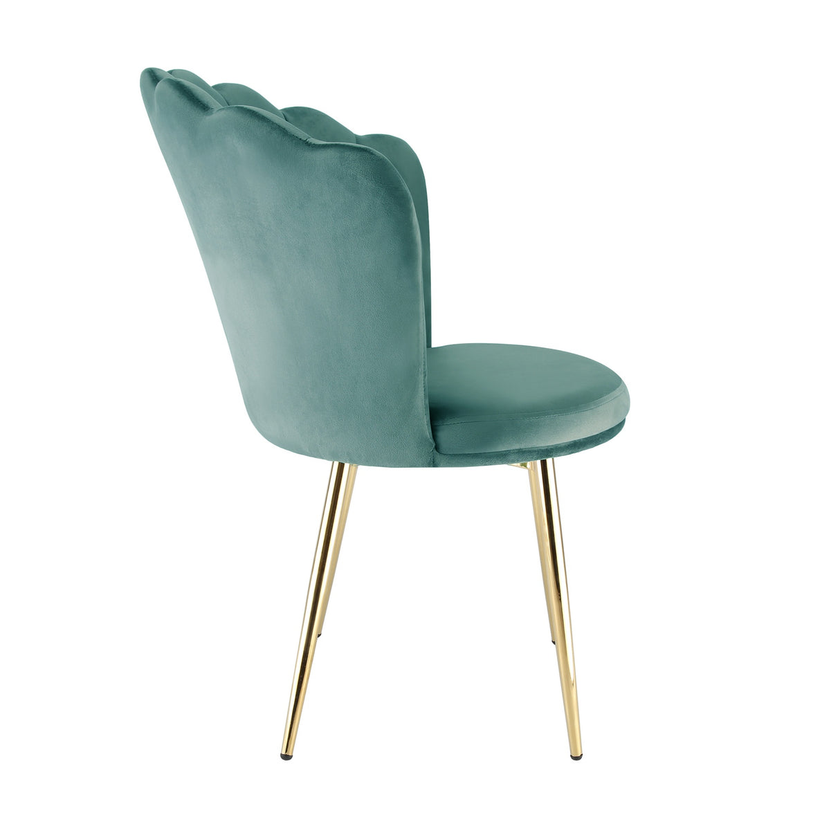 Mini Flora Velvet - Dining Chairs - Set of 2 - Floral-Designed Backrest