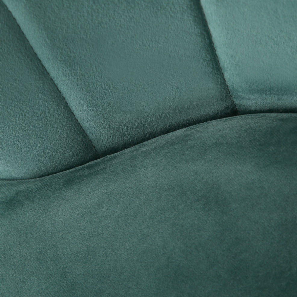 Mini Flora Velvet - Dining Chairs - Set of 2 - Floral-Designed Backrest