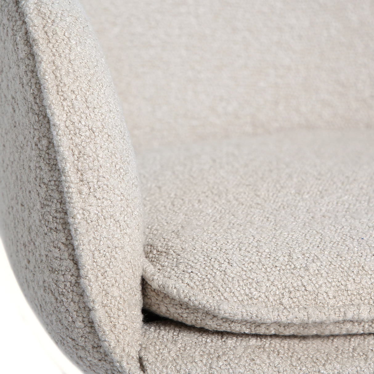 Muse - Boucle Fabric Accent Chair - Beige