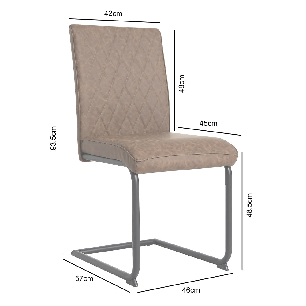 Nestor - Industrial Dining Chair - (Tan, Brown, Grey)