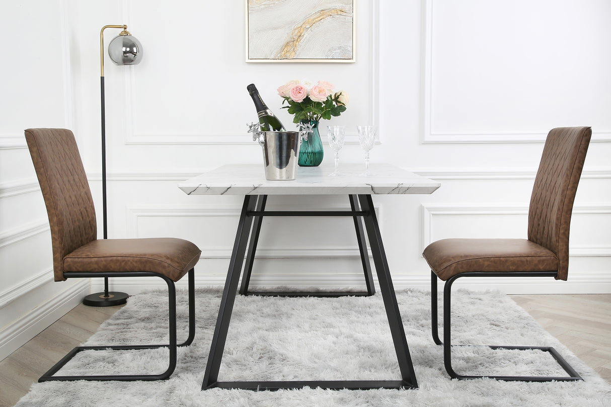 Nestor - Industrial Dining Chair - (Tan, Brown, Grey)