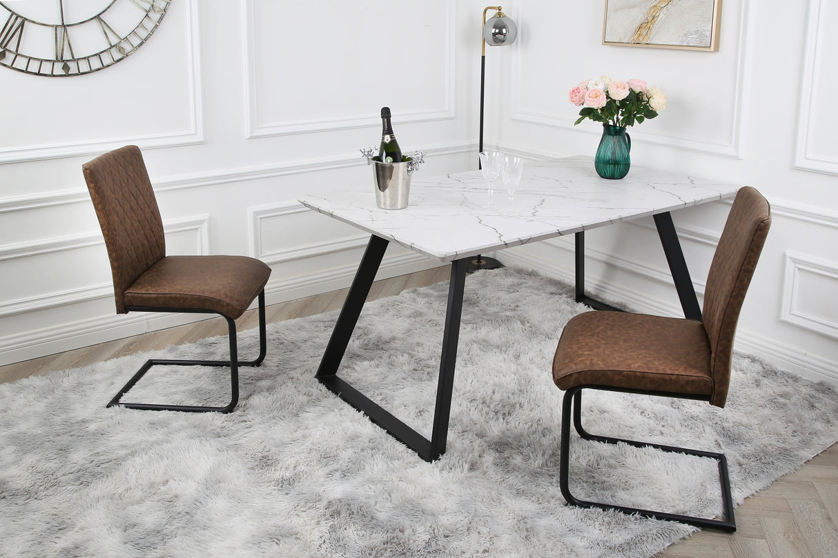 Nestor - Industrial Dining Chair - (Tan, Brown, Grey)