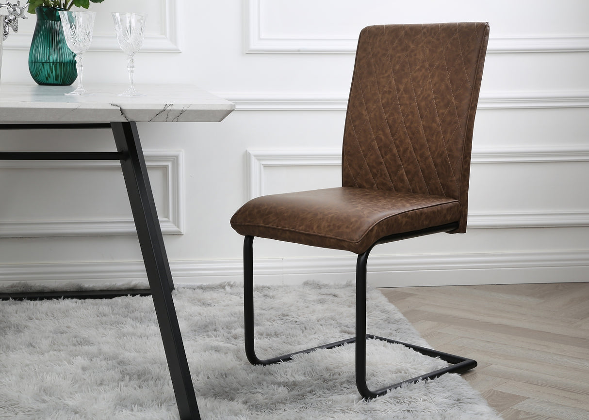 Nestor - Industrial Dining Chair - (Tan, Brown, Grey)