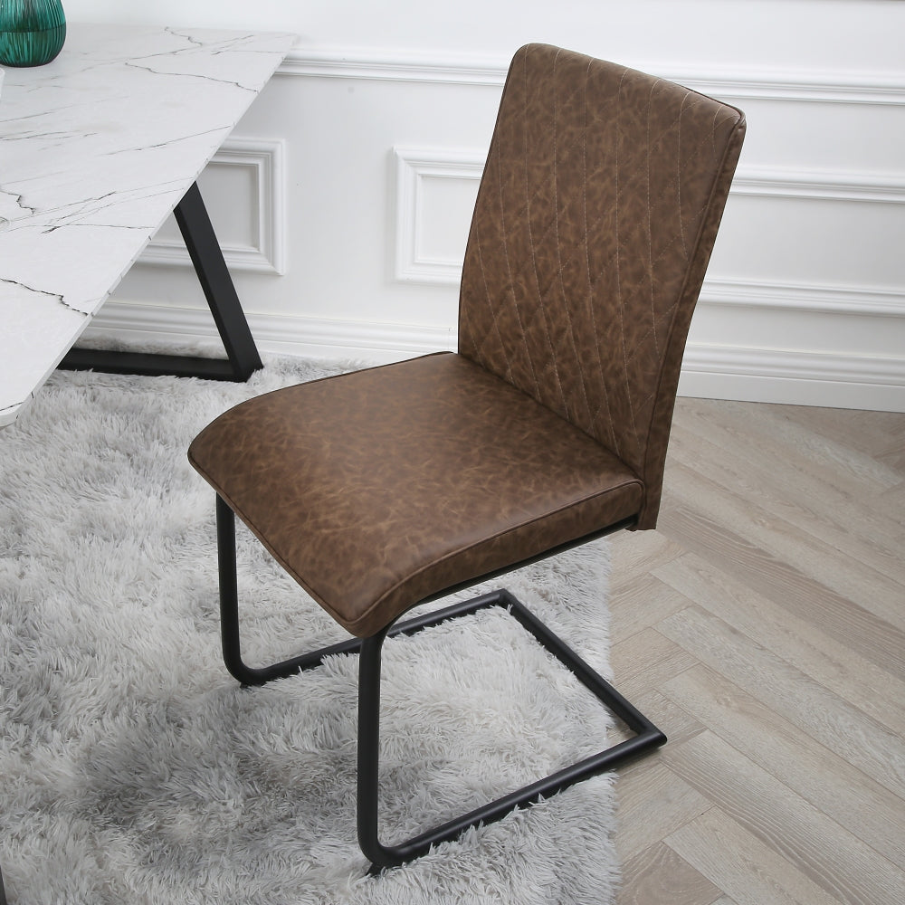 Nestor - Industrial Dining Chair - (Tan, Brown, Grey)