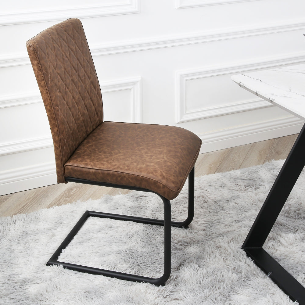 Nestor - Industrial Dining Chair - (Tan, Brown, Grey)