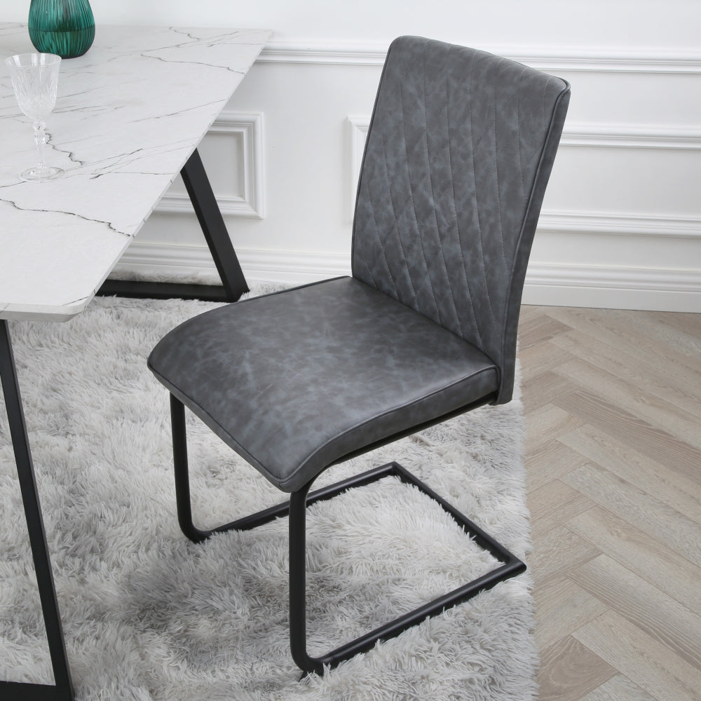 Nestor - Industrial Dining Chair - (Tan, Brown, Grey)