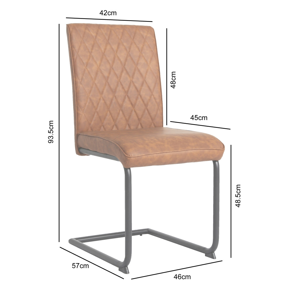 Nestor - Industrial Dining Chair - (Tan, Brown, Grey)
