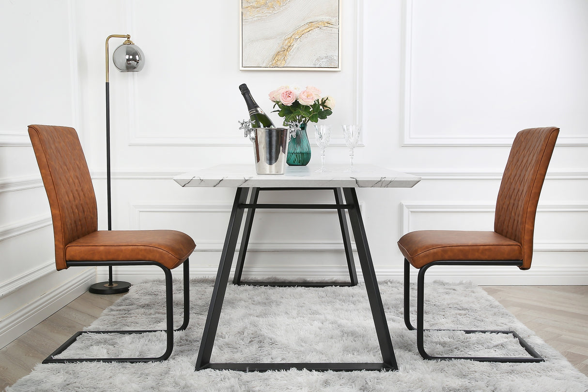 Nestor - Industrial Dining Chair - (Tan, Brown, Grey)