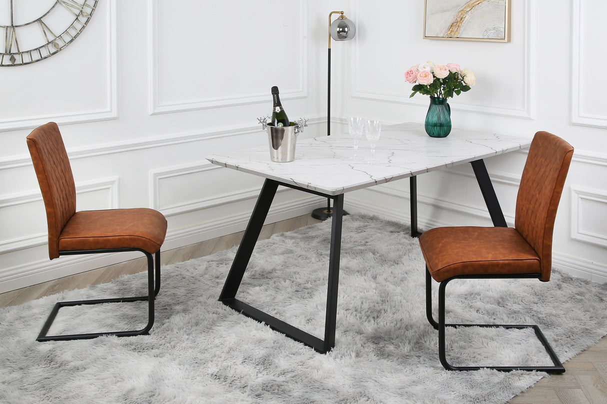 Nestor - Industrial Dining Chair - (Tan, Brown, Grey)