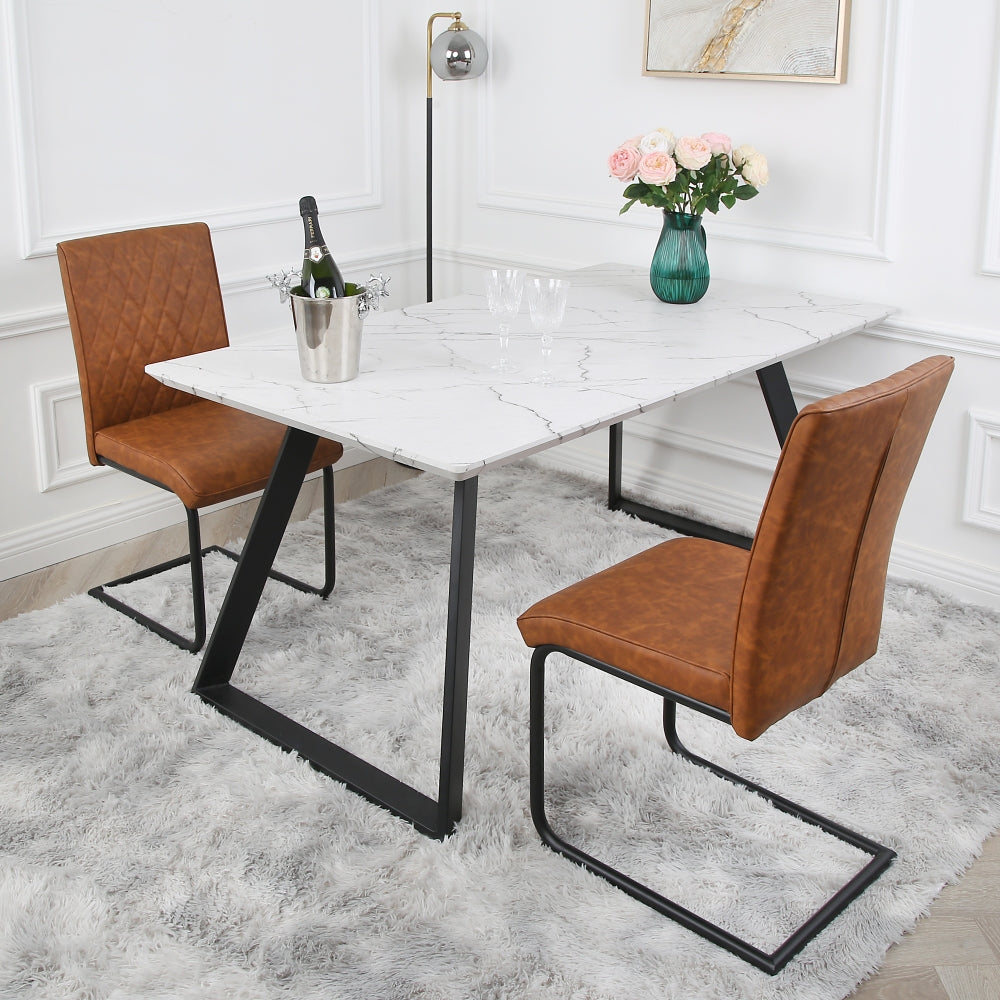 Nestor - Industrial Dining Chair - (Tan, Brown, Grey)