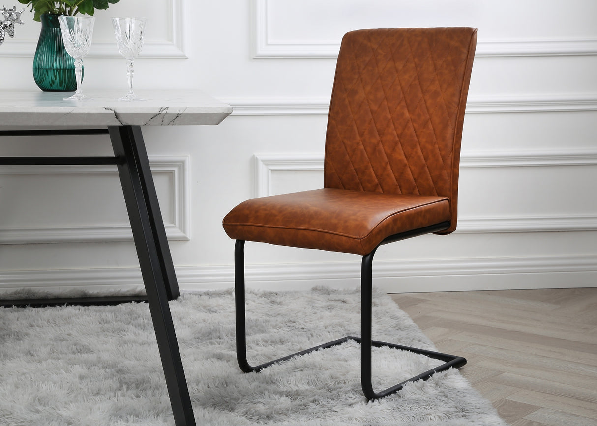 Nestor - Industrial Dining Chair - (Tan, Brown, Grey)