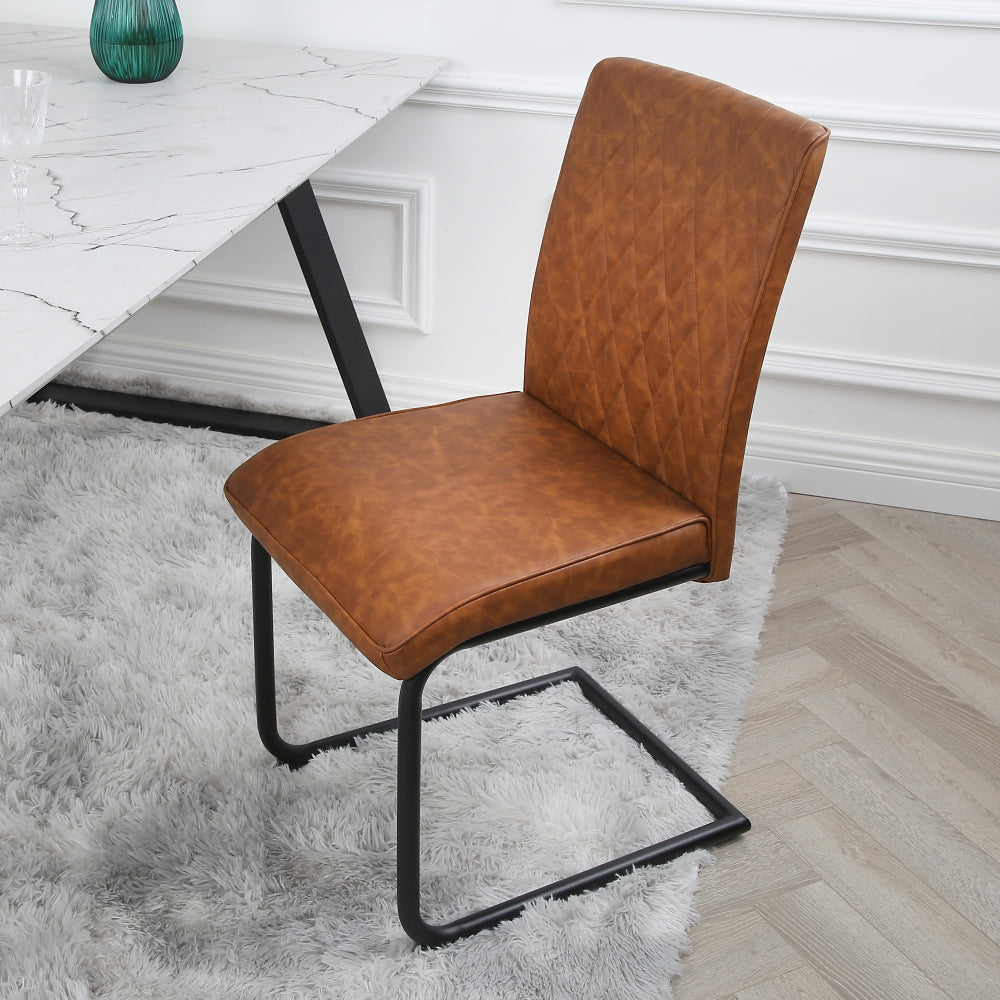 Nestor - Industrial Dining Chair - (Tan, Brown, Grey)