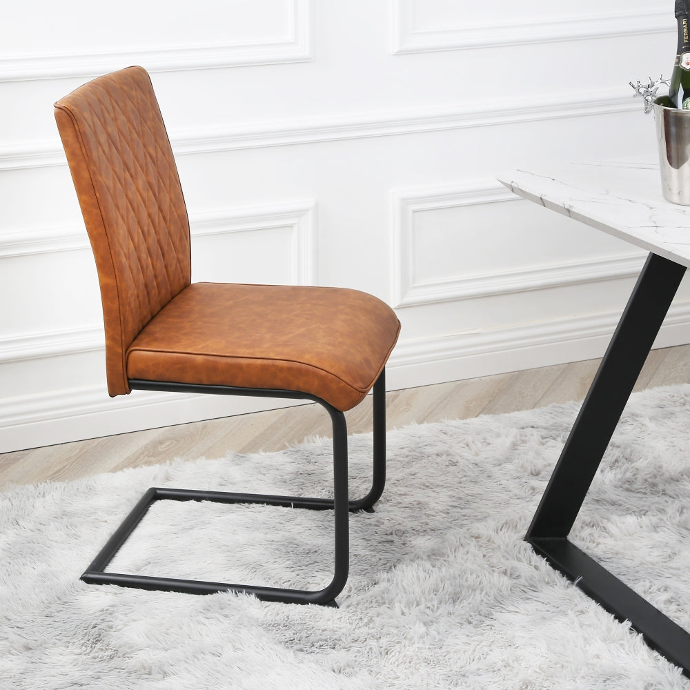 Nestor - Industrial Dining Chair - (Tan, Brown, Grey)