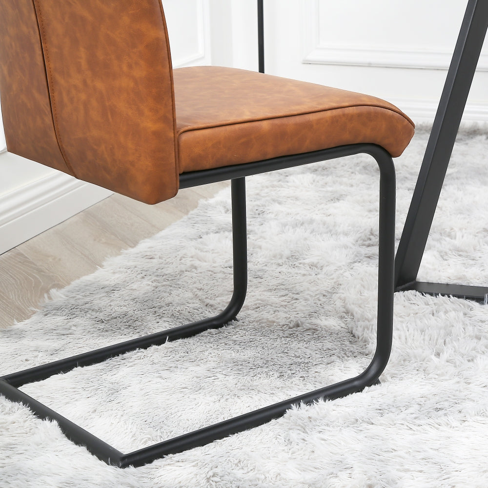 Nestor - Industrial Dining Chair - (Tan, Brown, Grey)