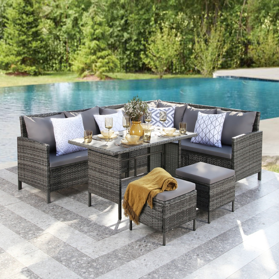 Thalia - Rattan Corner Sofa Set - 8 Seats