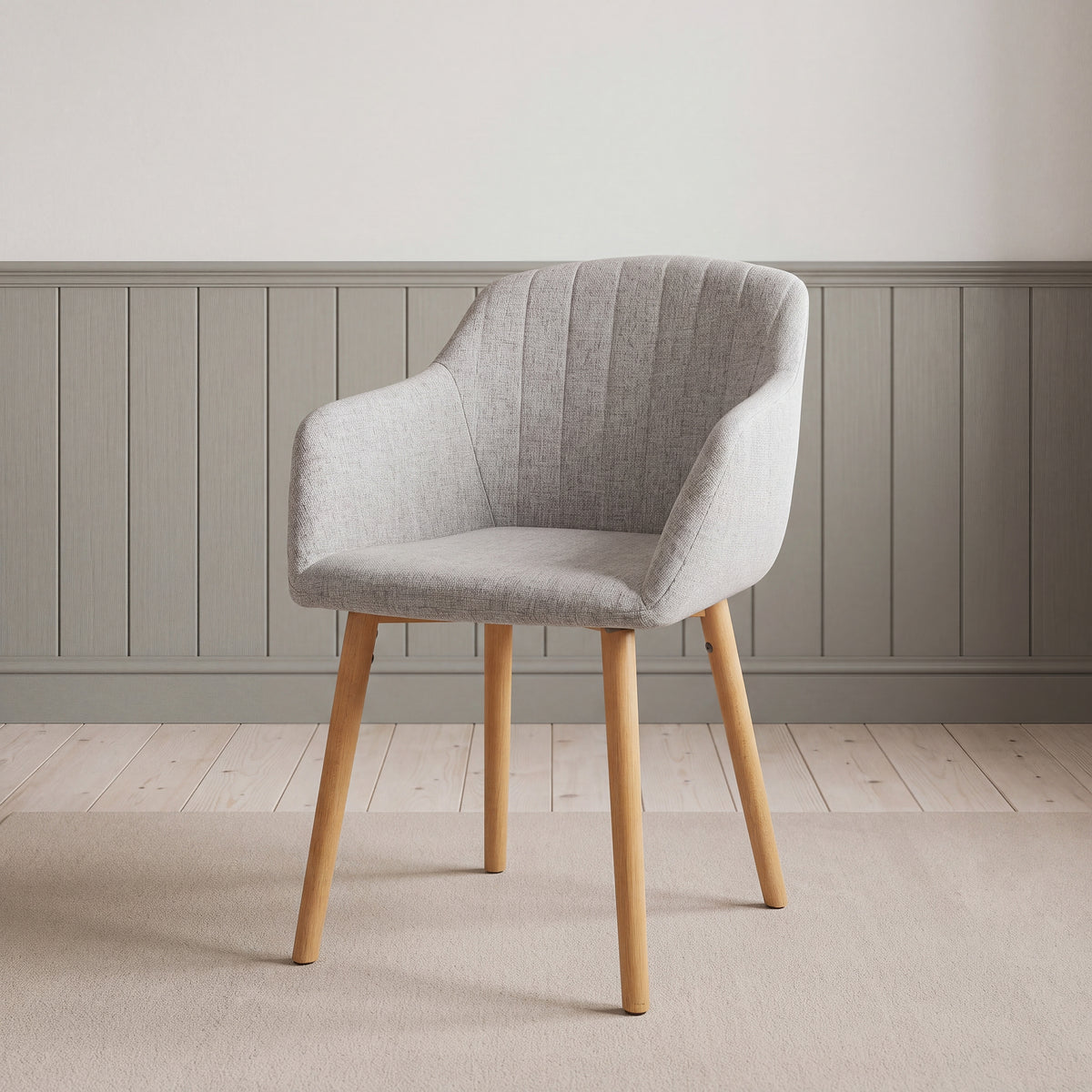 Luciano Premium Linen Upholstered Armchair Accent Chair