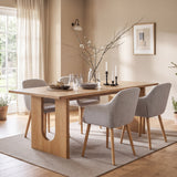 Luciano Dining Chairs Premium Textured Linen - Set of 2