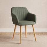 Luciano Premium Linen Upholstered Armchair Accent Chair