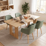 Luciano Dining Chairs Premium Textured Linen - Set of 2