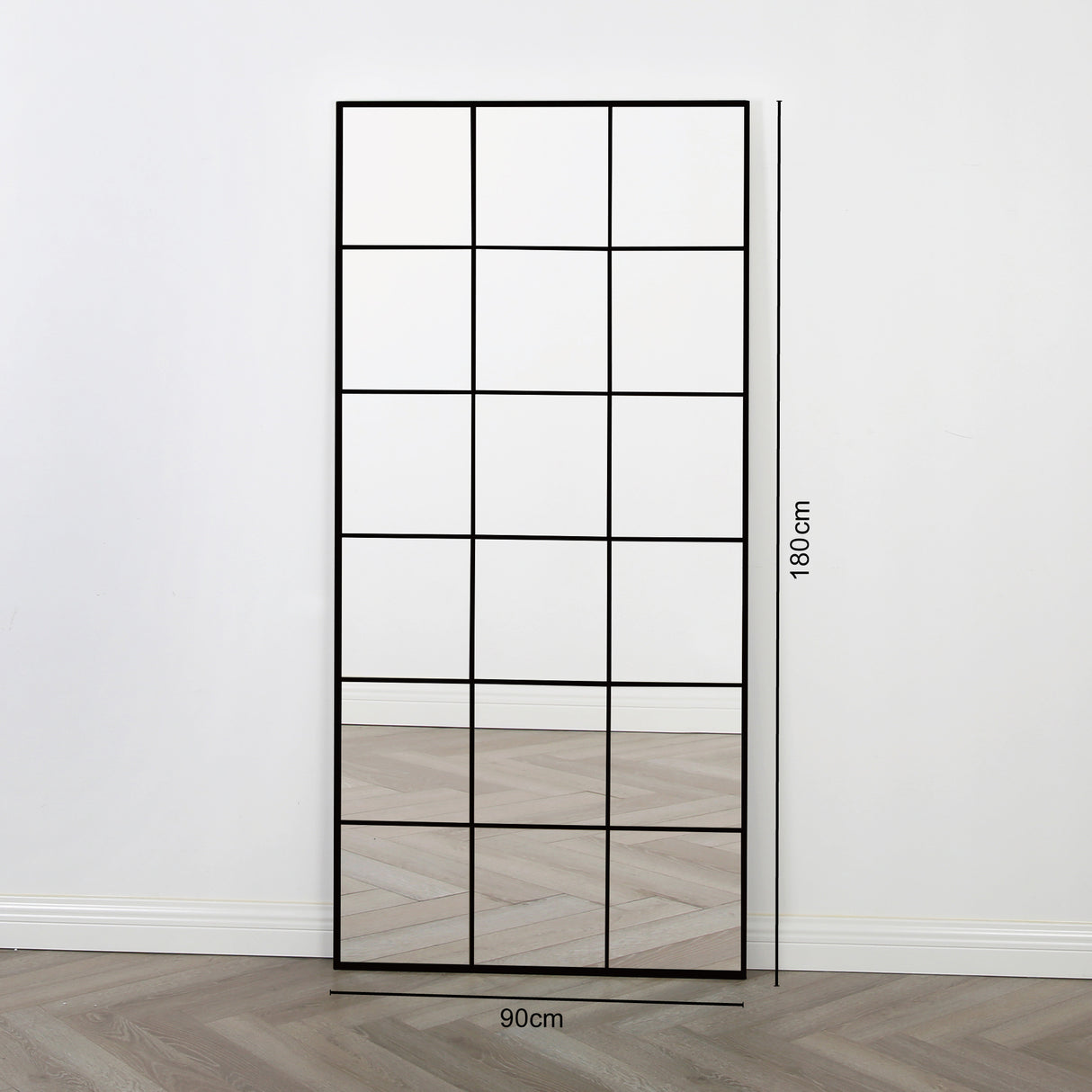 Aion - Full Length Window Mirror with Black Frame - 180x90