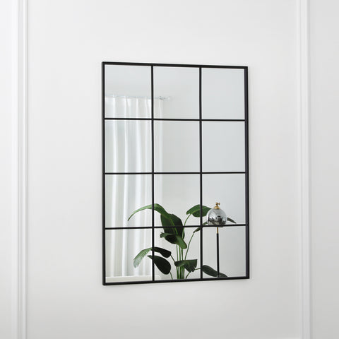 Aion - Black Framed Window Mirror - 100x70