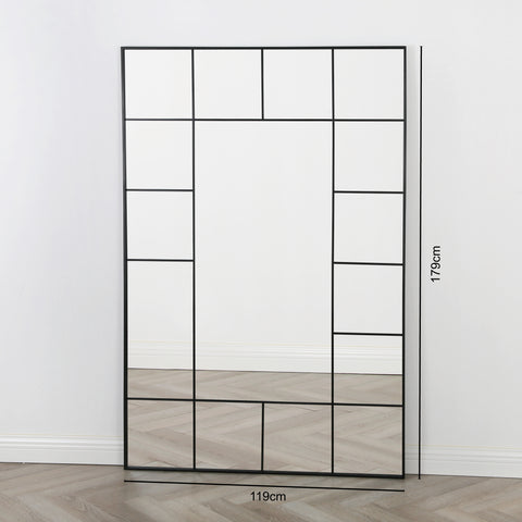 Aion - Window Mirror in Full Length - Black Frame - 179x119