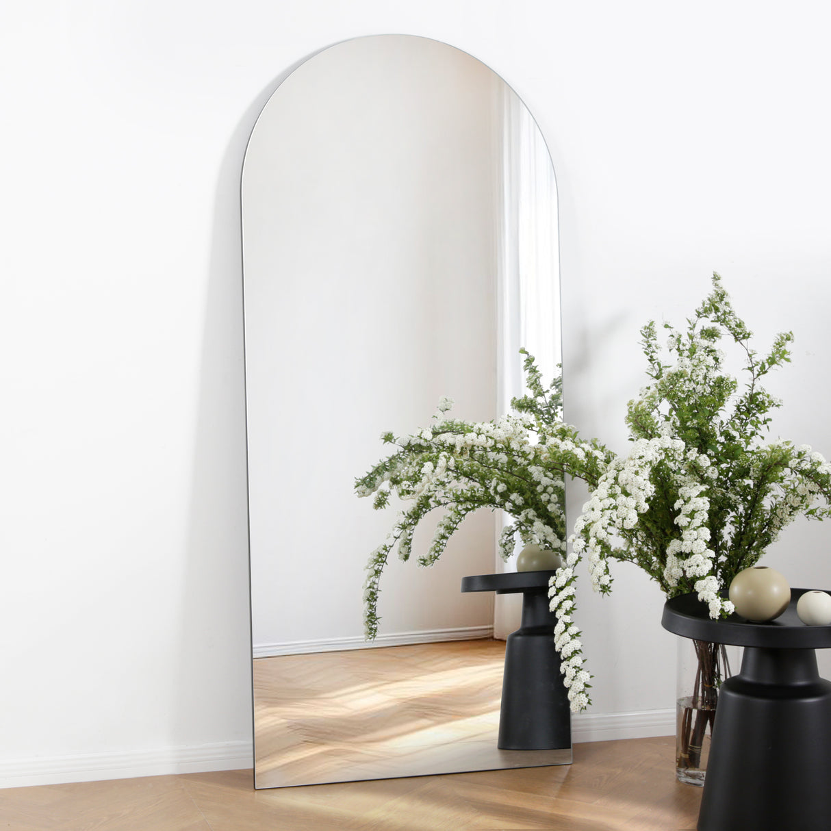 Albano – Large Frameless Arched Full Length Mirror – 179x80cm