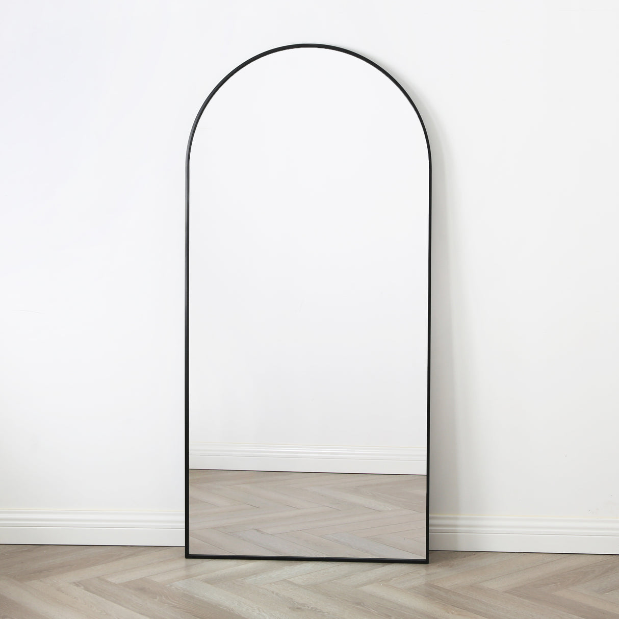 Anax - Black Frame Arch Mirror - Standing or Wall Mirror