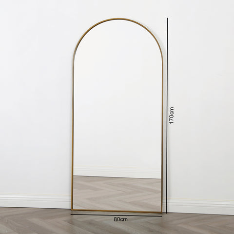 Anax - Full Length Arch Mirror - Gold Frame - 170x80cm