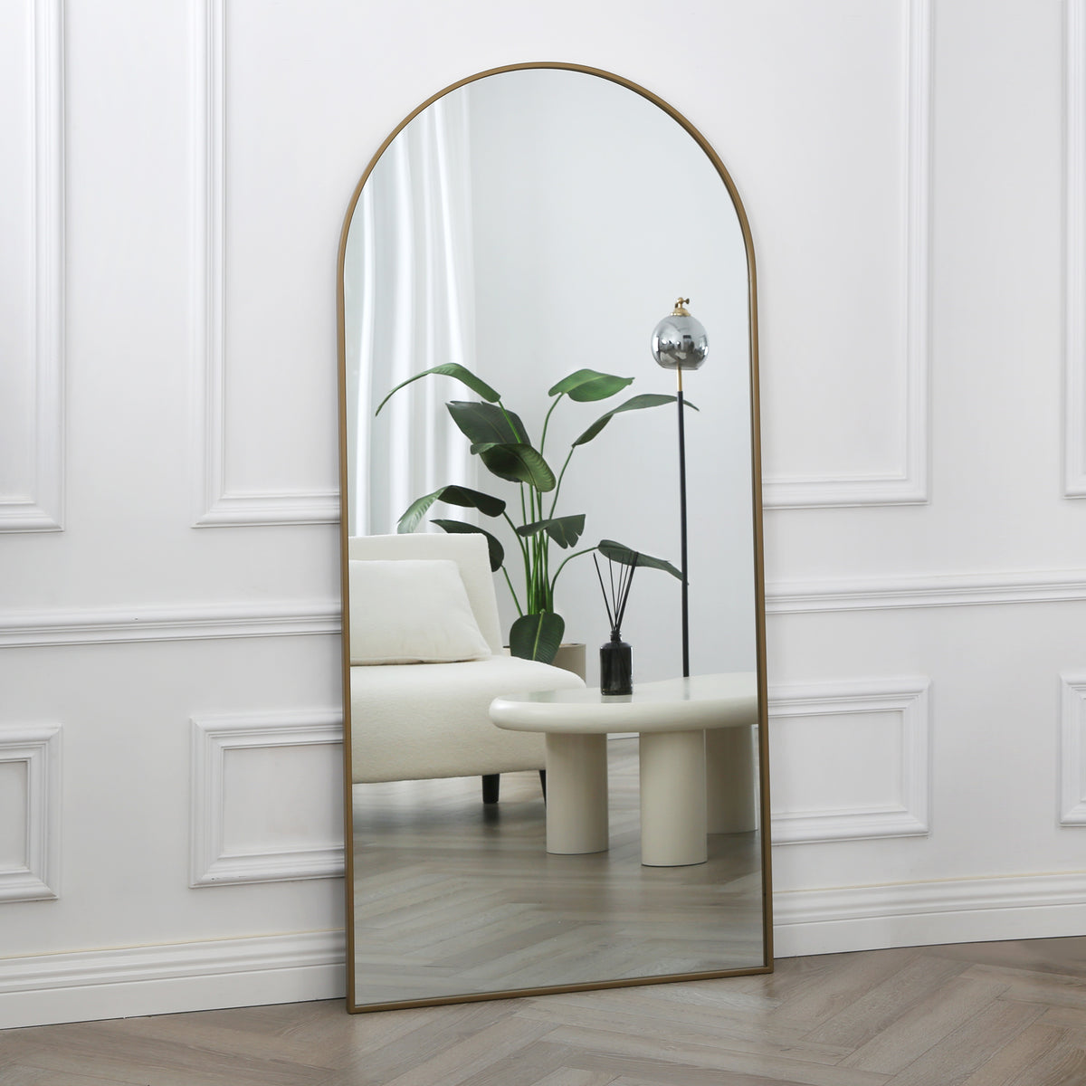 Anax - Full Length Arch Mirror - Gold Frame - 170x80cm