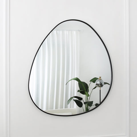 Anax - Black Frame Pebble Mirror - 110 x 90