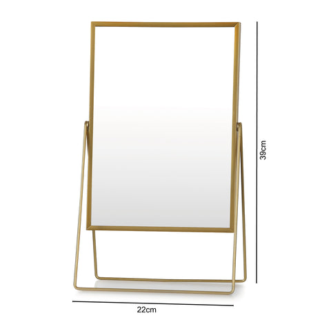 Anax - Vanity Mirror for Dressing Table - Gold - 22x39