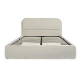 Alastor Upholstered King Size Bed with Piped Headboard