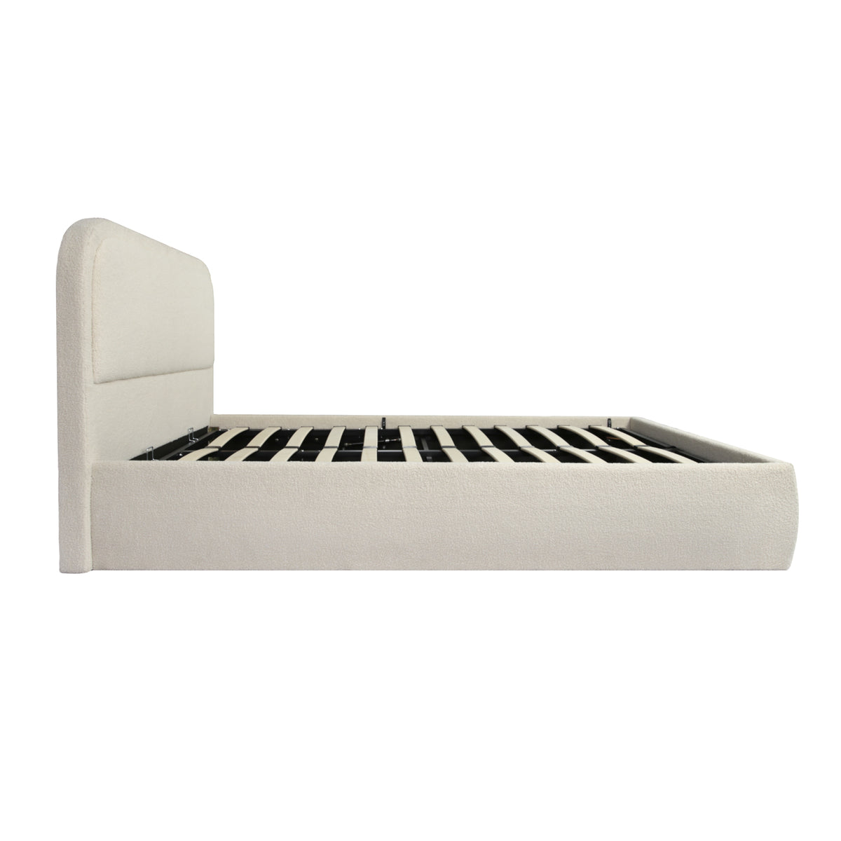 Alastor Upholstered King Size Bed with Piped Headboard