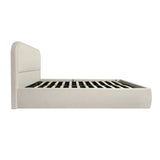 Alastor Upholstered King Size Bed with Piped Headboard