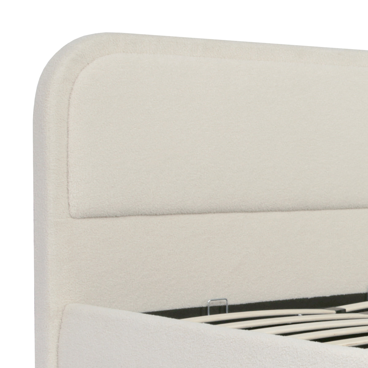 Alastor Upholstered King Size Bed with Piped Headboard