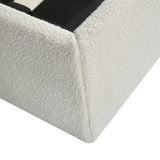 Alastor Upholstered King Size Bed with Piped Headboard