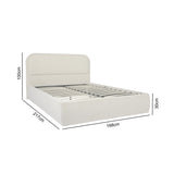 Alastor Upholstered King Size Bed with Piped Headboard