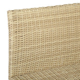 Alia Rattan Garden Corner 6 Seater Outdoor Sofa Dining Set with Glass Table - Natural Brown