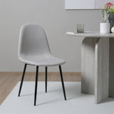 ASTERIA Dining Chairs Set of 2 – Upholstered Linen Fabric – Multiple Colours – Modern Dining Room Chairs