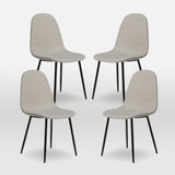 Asteria Dining Chairs Set of 4 – Upholstered Linen Fabric - Multiple Colours