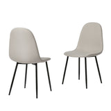 ASTERIA Dining Chairs Set of 2 – Upholstered Linen Fabric – Multiple Colours – Modern Dining Room Chairs