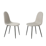 ASTERIA Dining Chairs Set of 2 – Upholstered Linen Fabric – Multiple Colours – Modern Dining Room Chairs