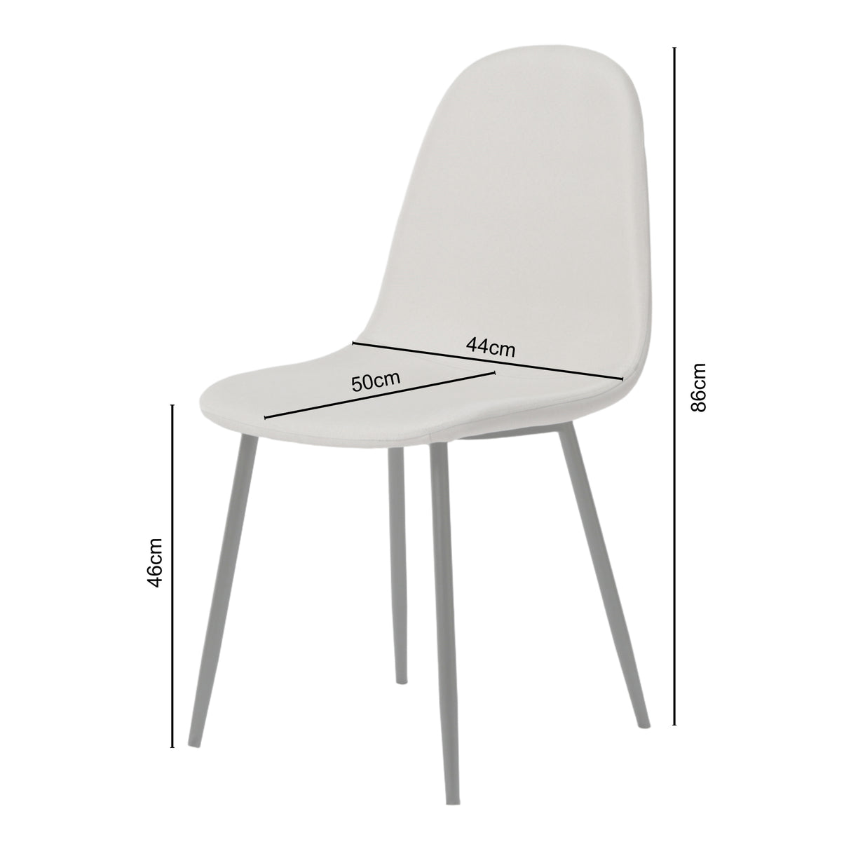 ASTERIA Dining Chairs Set of 2 – Upholstered Linen Fabric – Multiple Colours – Modern Dining Room Chairs
