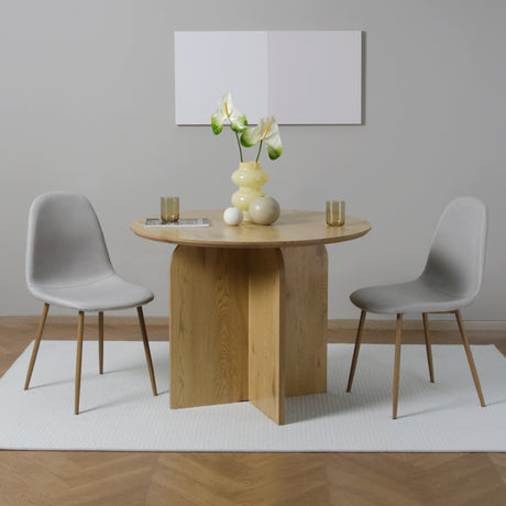 ASTERIA Dining Chairs Set of 2 – Upholstered Linen Fabric – Multiple Colours – Modern Dining Room Chairs