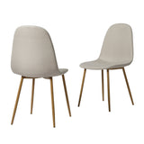 ASTERIA Dining Chairs Set of 2 – Upholstered Linen Fabric – Multiple Colours – Modern Dining Room Chairs