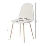 ASTERIA Dining Chairs Set of 2 – Upholstered Linen Fabric – Multiple Colours – Modern Dining Room Chairs