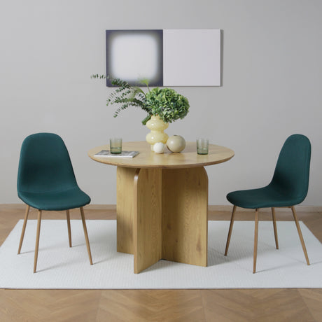 ASTERIA Dining Chairs Set of 2 – Upholstered Linen Fabric – Multiple Colours – Modern Dining Room Chairs