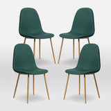 Asteria Dining Chairs Set of 4 – Upholstered Linen Fabric - Multiple Colours