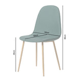 ASTERIA Dining Chairs Set of 2 – Upholstered Linen Fabric – Multiple Colours – Modern Dining Room Chairs